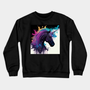 Cosmic Unicorn Splatter Paint Crewneck Sweatshirt